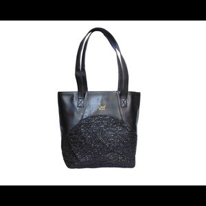 Vegan Medium Tote bag with sequin fabric 💗💗